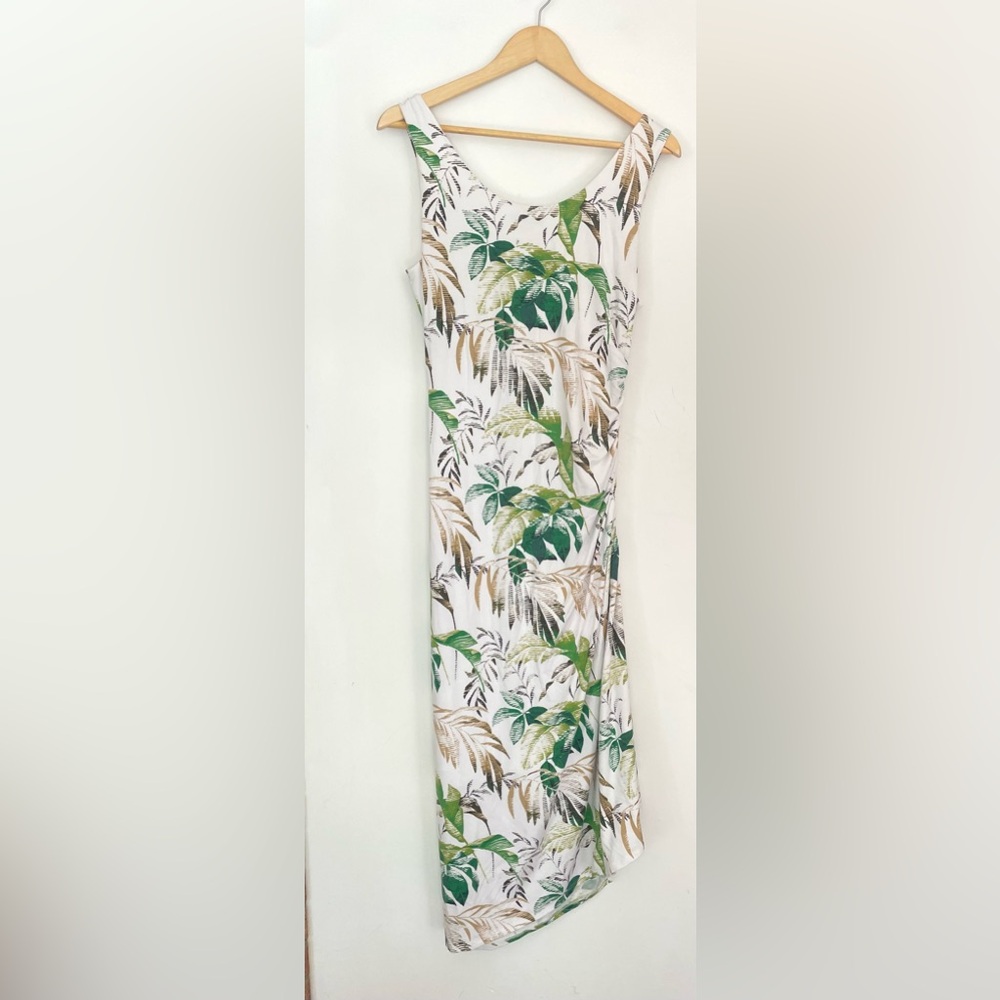 Tommy Bahama Tropical Leaf Print Sleeveless Dress midi - Picture 4 of 7